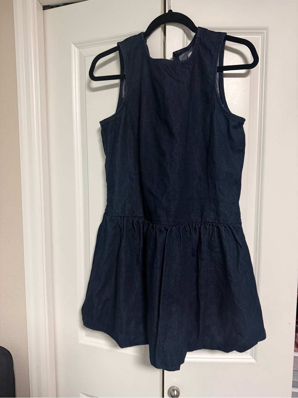 LOFT Navy Sleeveless Drop-Waist Dress